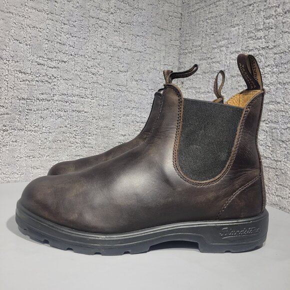 Blundstone Tasmania 001711 Men's Size 8.5 Brown Leather Pull on Chelsea Boots - Picture 3 of 10